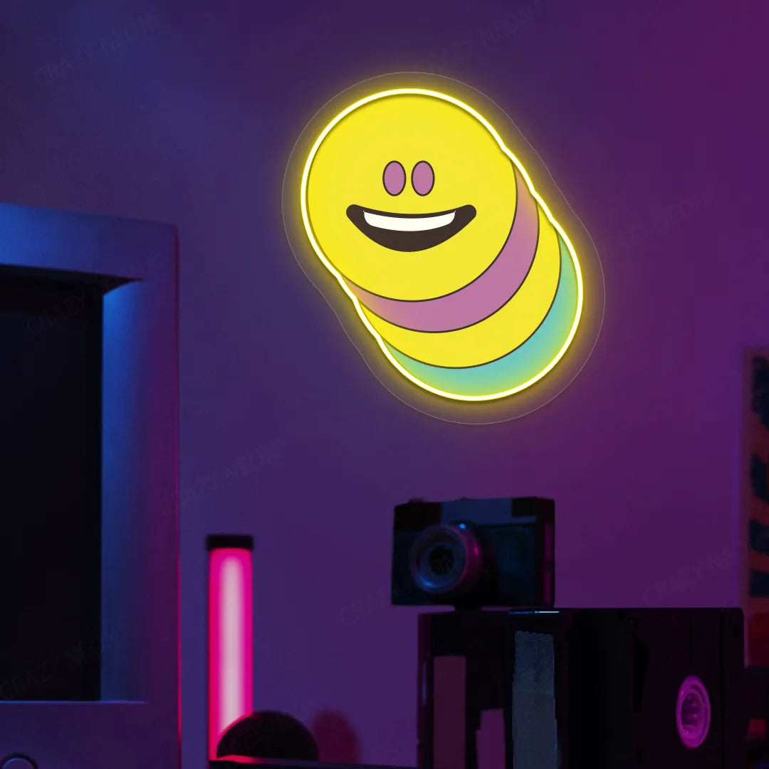 Mood Stack Emoji Neon Artwork |  yellow