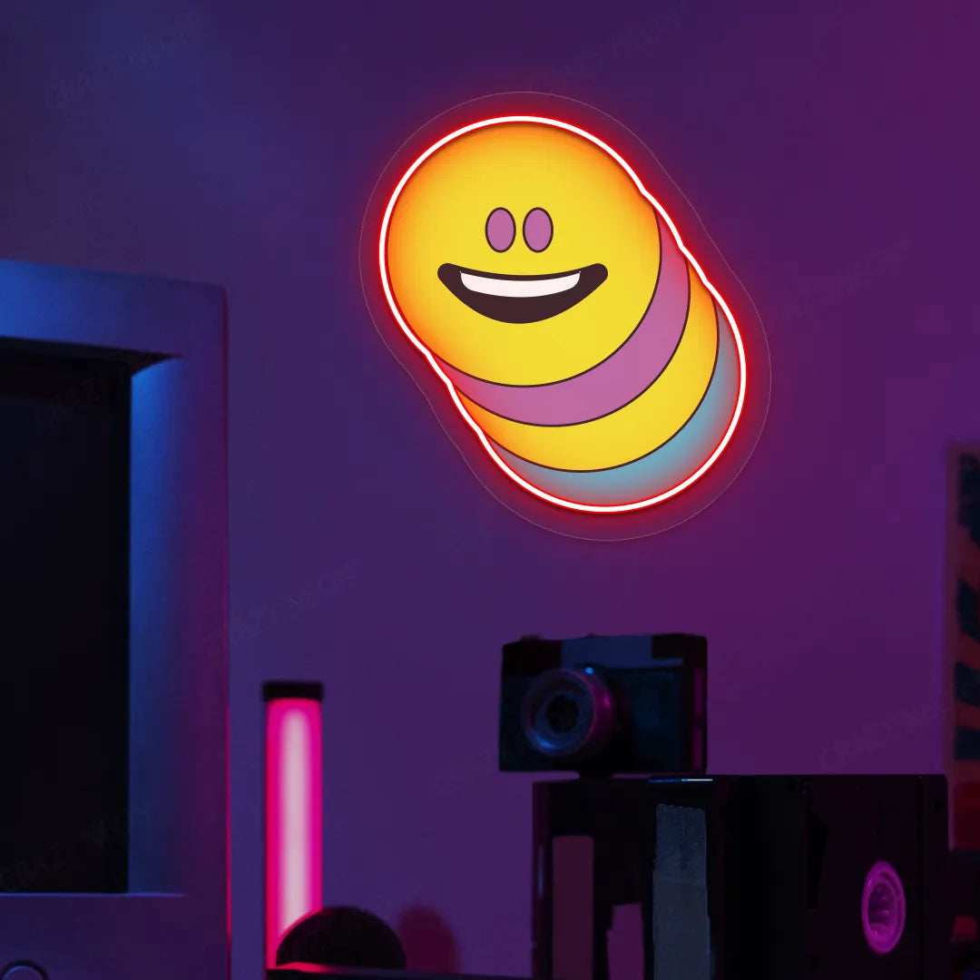 Mood Stack Emoji Neon Artwork | Red