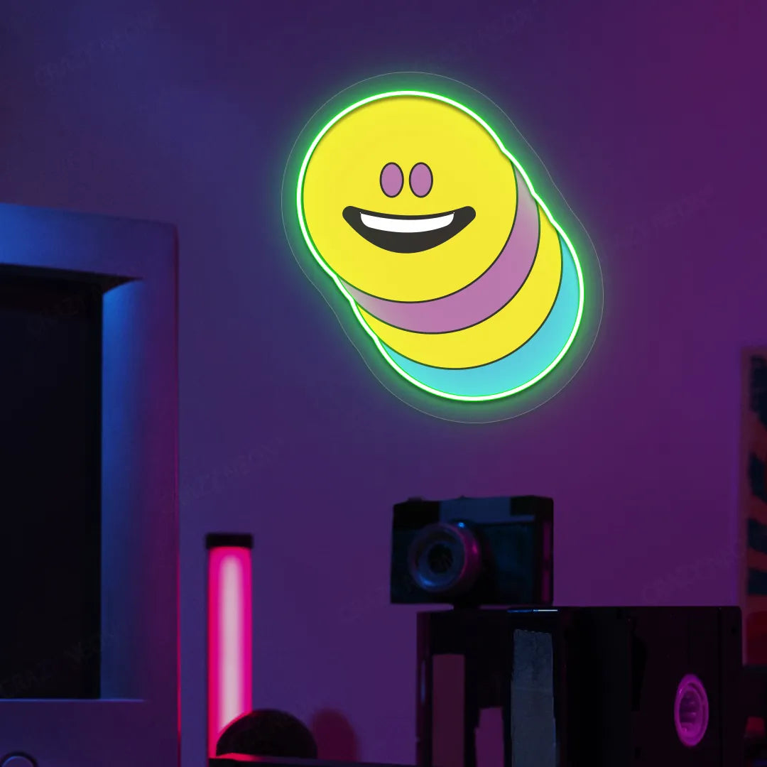 Mood Stack Emoji Neon Artwork | Green