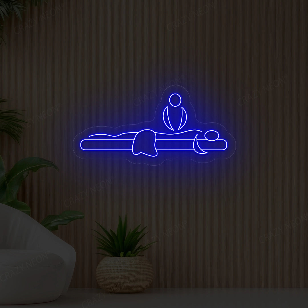 Massage LED Sign | Blue