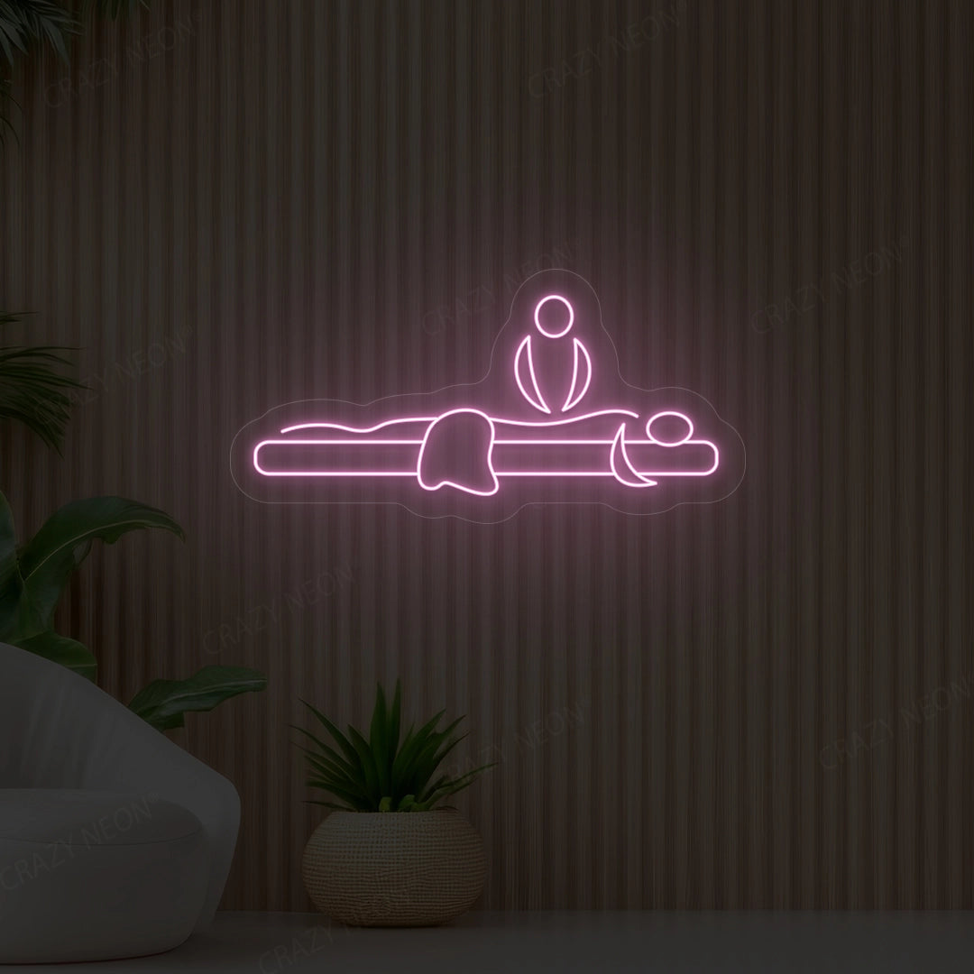 Massage LED Sign | pink