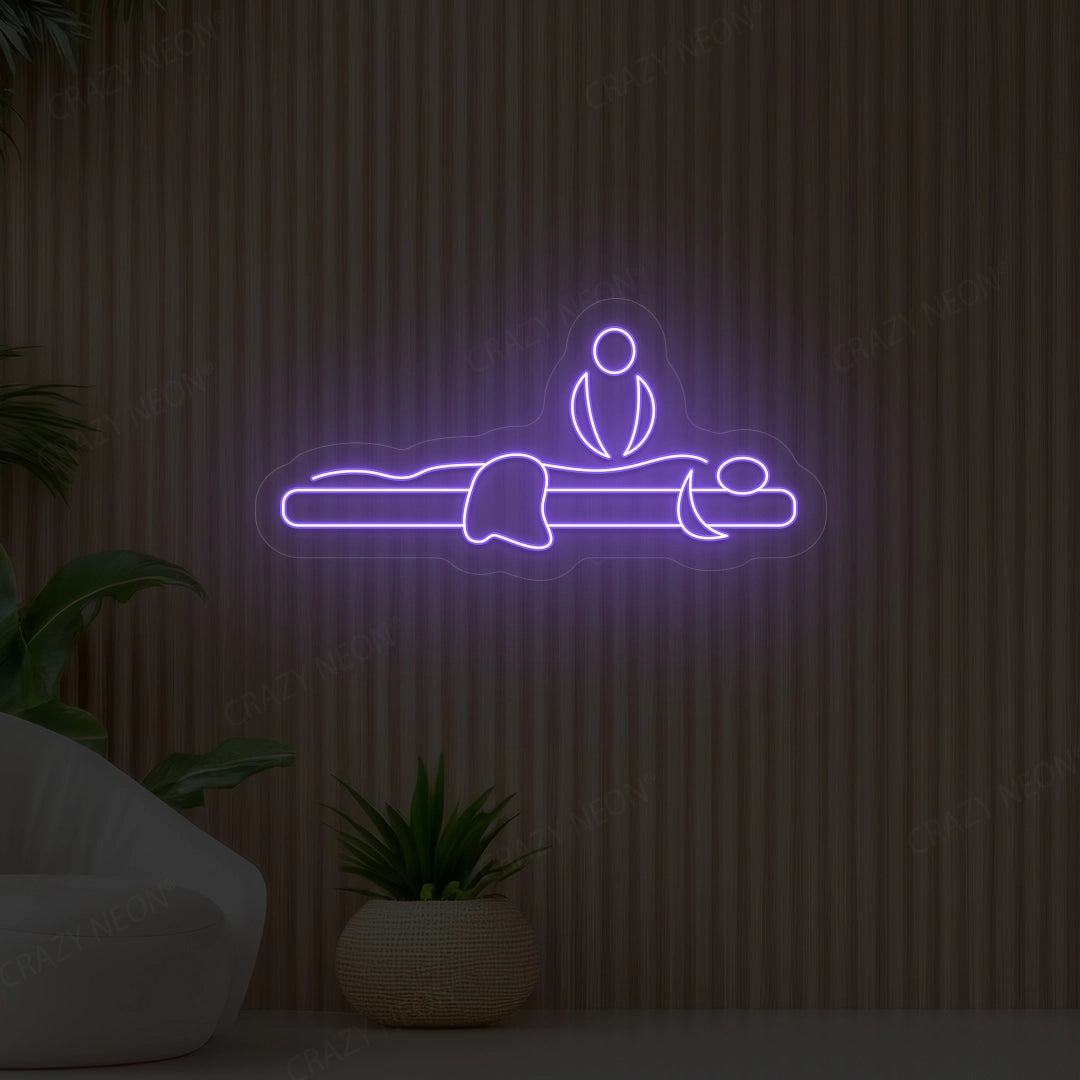 Massage LED Sign | Purple