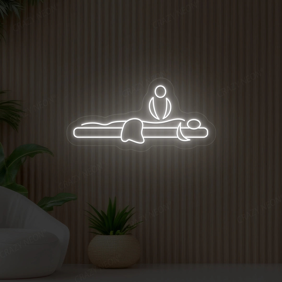 Massage LED Sign | white