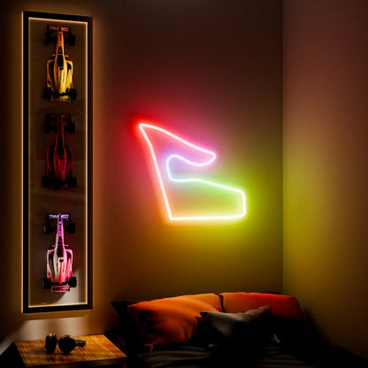 RGB Flow Red Bull Ring Spielberg Austria Grand Prix Circuit LED neon wall sign in yellow, red, and blue