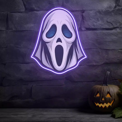 Wailing Ghost Neon Artwork | Purple 