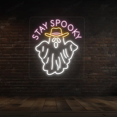 Stay Spooky Neon Sign | White