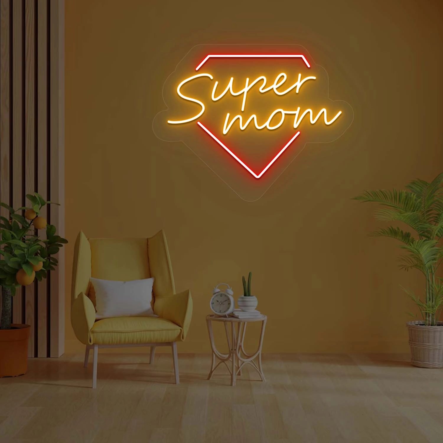 Super Mom Neon Sign | Orange