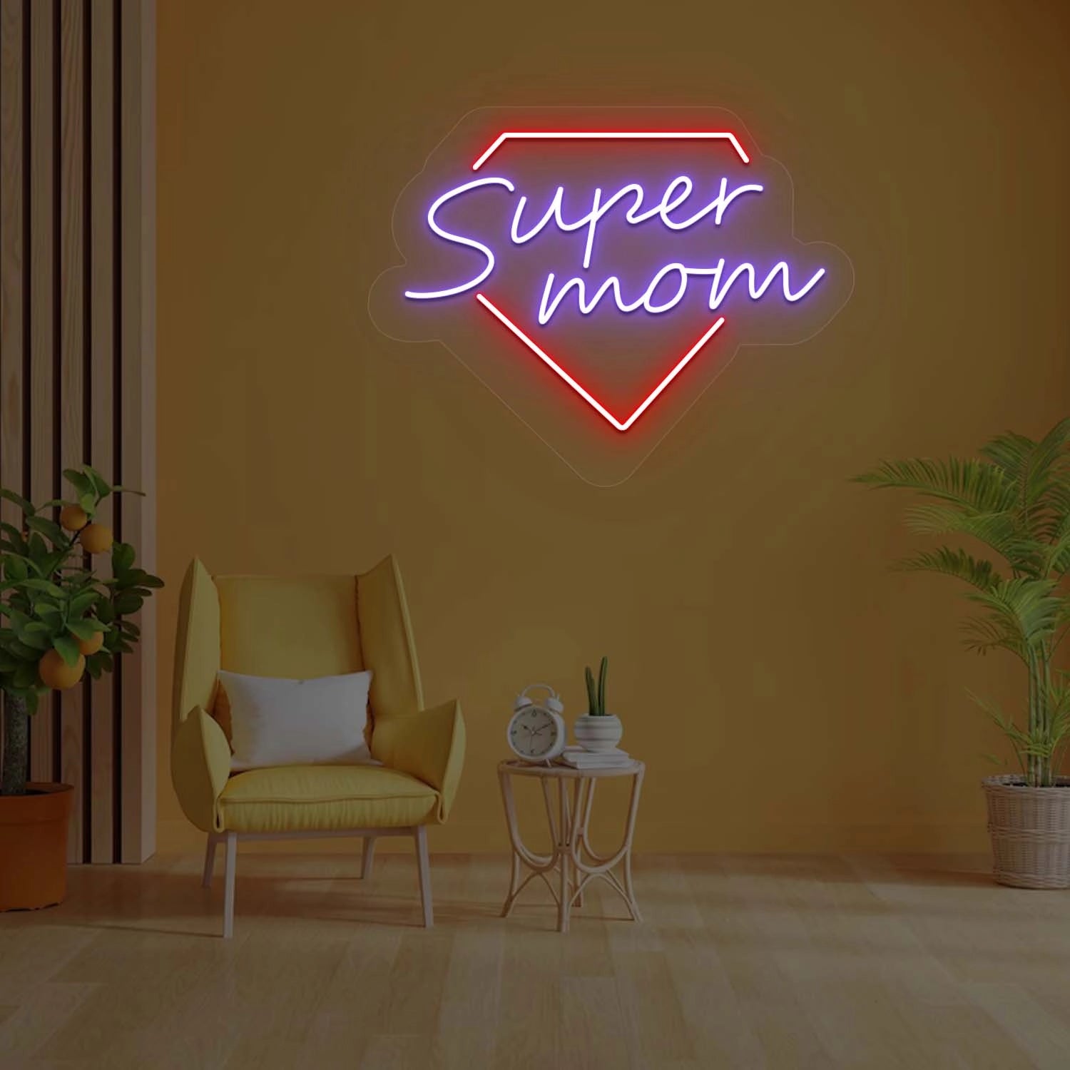 Super Mom Neon Sign | Purple