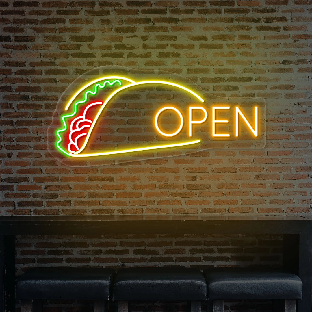 Tacos Open Neon Sign