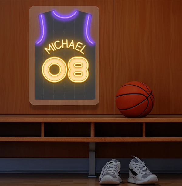 Personalized TOR Jersey Basketball Neon Artwork Sign