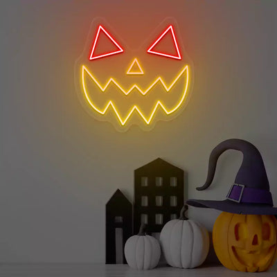 Jack-O'-Glow Neon Sign | Orange