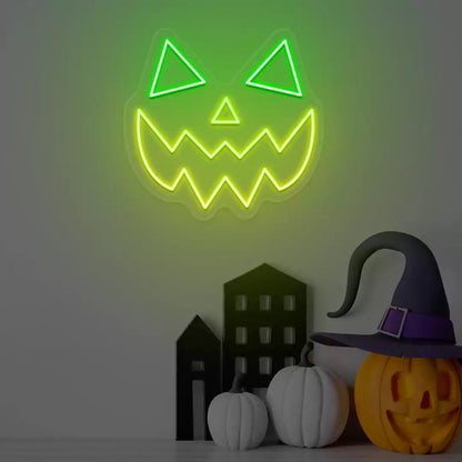 Jack-O'-Glow Neon Sign | Yellow