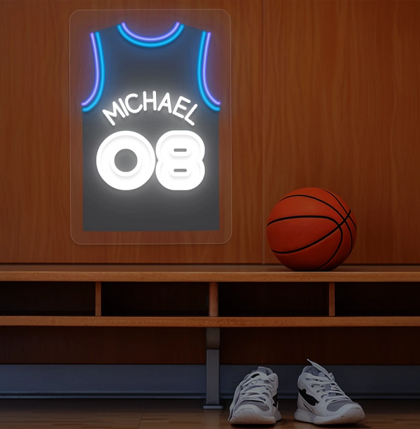 Personalized UTA Jersey Basketball Neon Artwork Sign