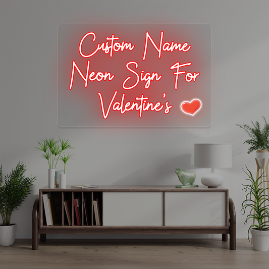 Custom Name Neon Sign For Valentine's