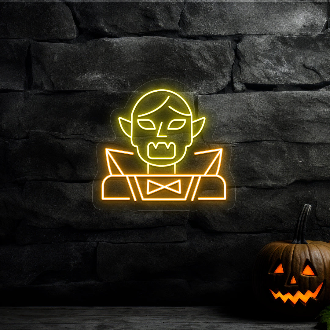 Vampire Neon Sign | Yellow