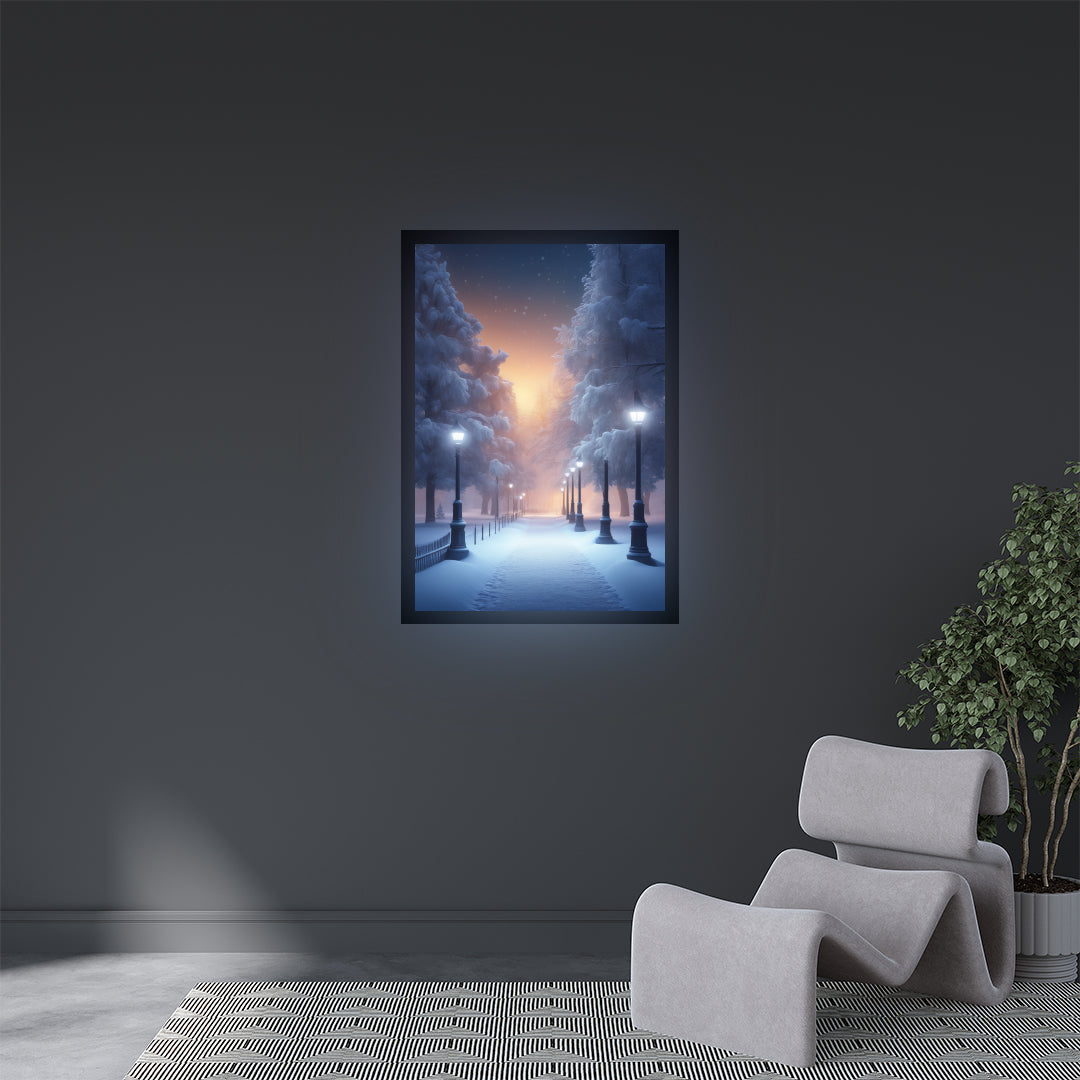 Aesthetic Winter Scenery Illuminated Sign - View - 2