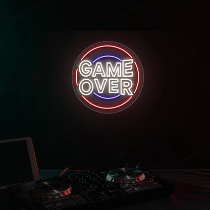 Cool Game Over Neon Sign | warmwhite