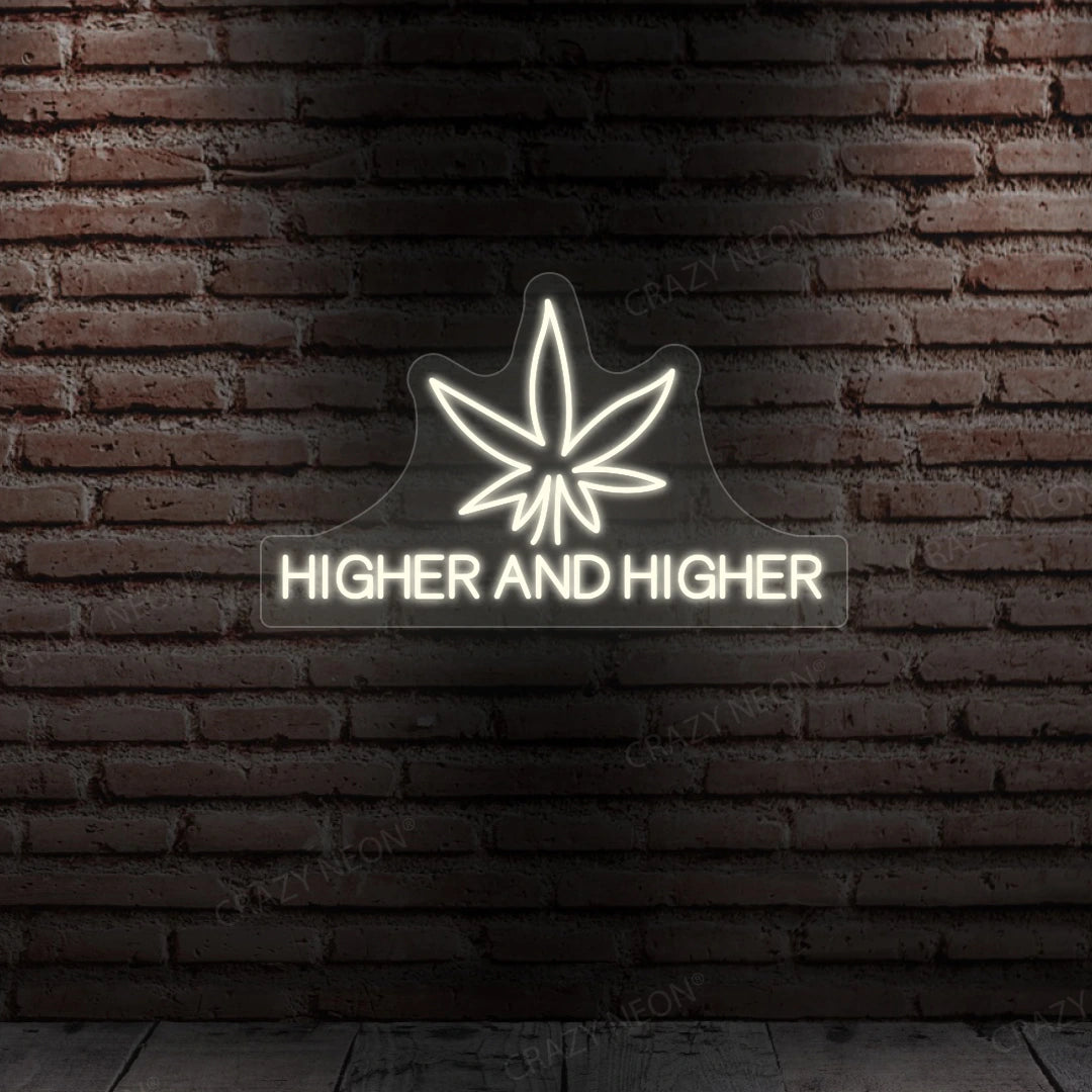 Higher Neon Sign | Warmwhite