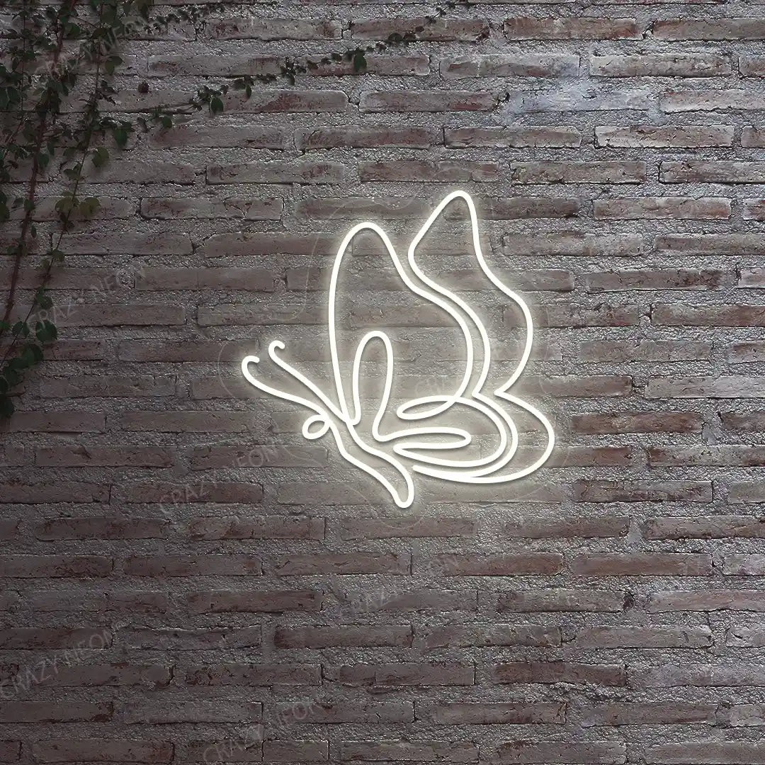 Elegant Butterfly Neon Sign | Warmwhite