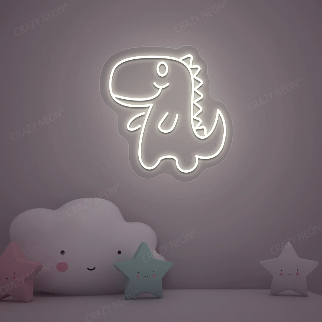 Cute Little Dinosaur Neon Sign  | Warmwhite