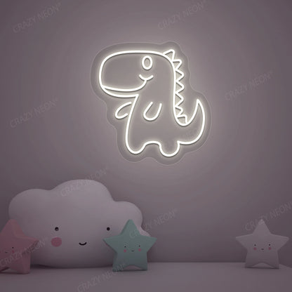 Cute Little Dinosaur Neon Sign  | Warmwhite