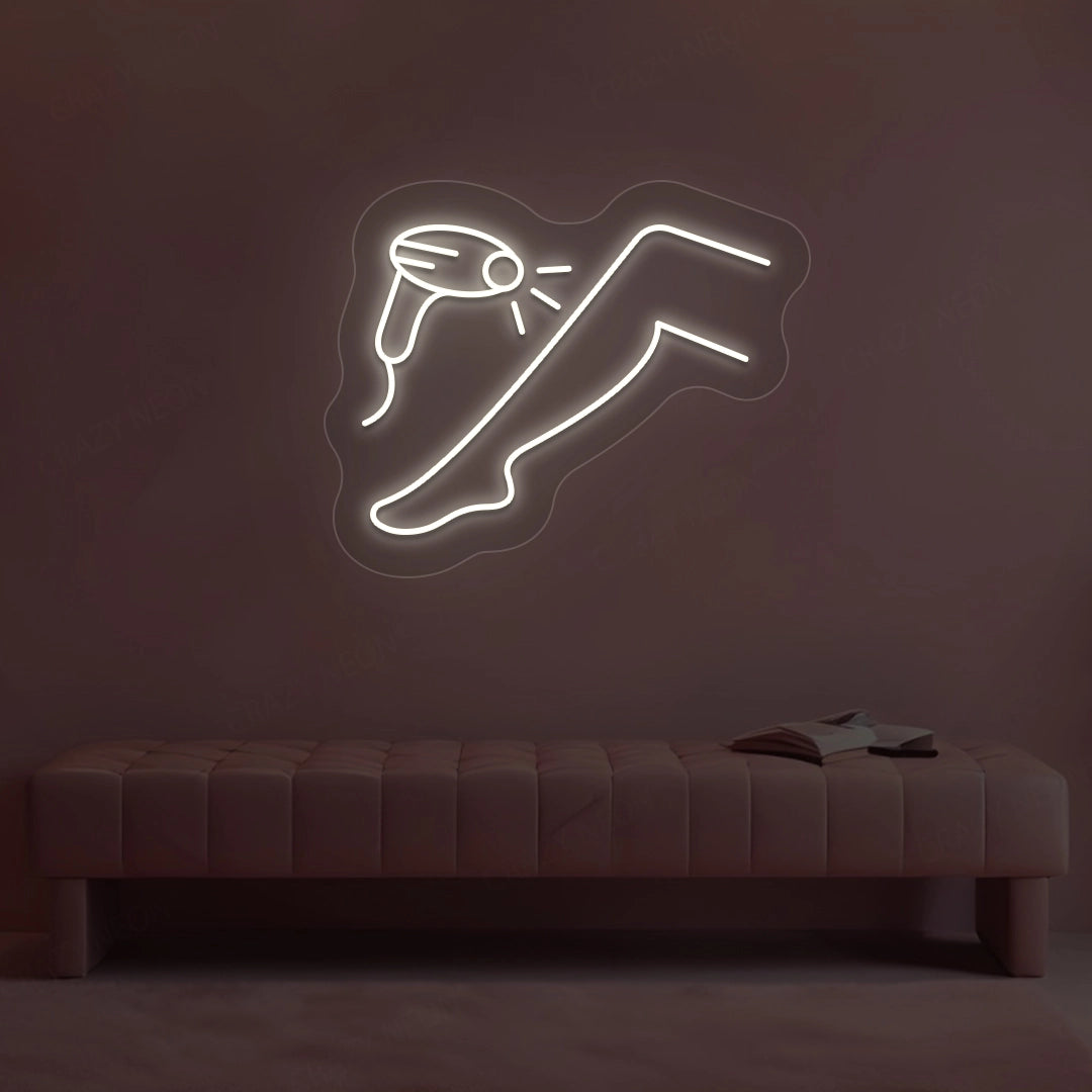 Laser Hair Removal Neon sign | Warm White 