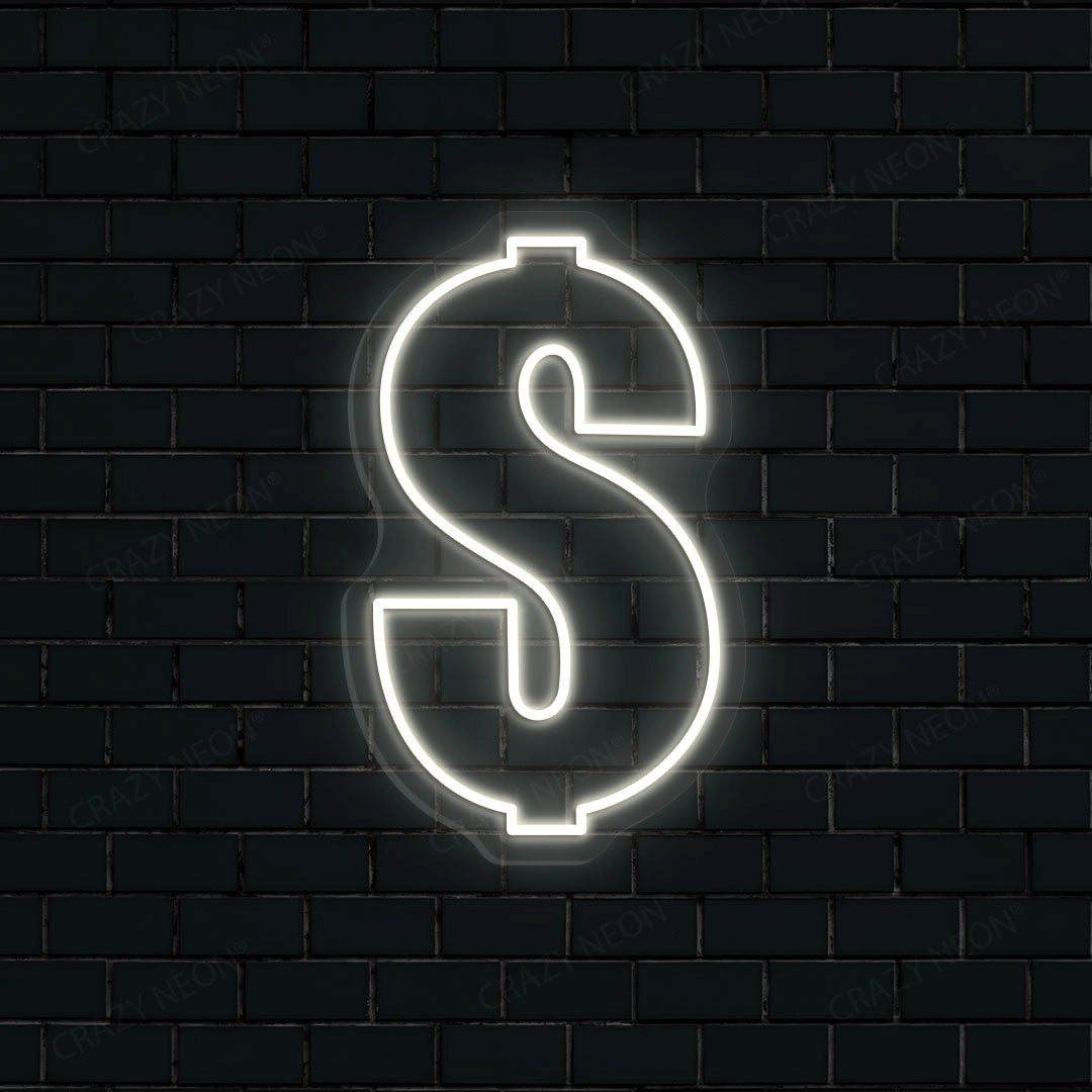 Dollar Neon Sign | Warmwhite