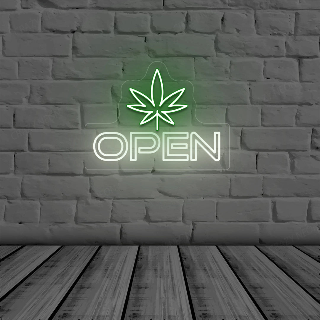 Weed Open Sign | Warm white