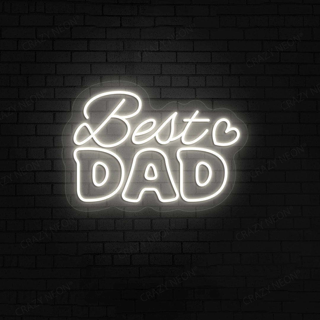 Best Dad Neon Sign | Warmwhite