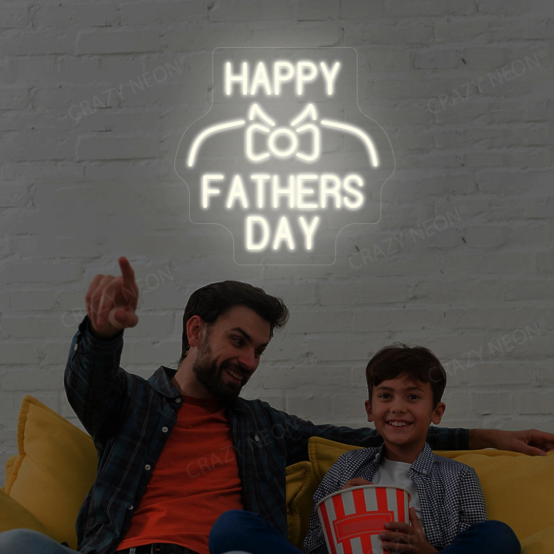 Happy Father's Day Neon Sign | Warmwhite