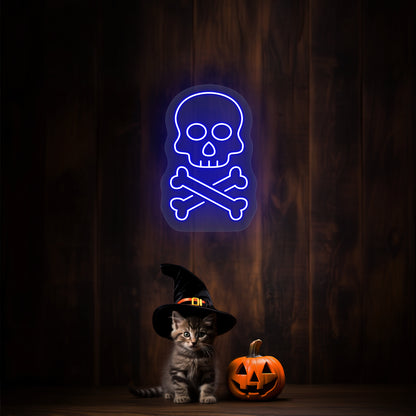 Skull With Bones Neon Sign | CNUS017560