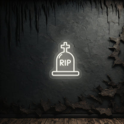 RIP Tombstone Neon Sign