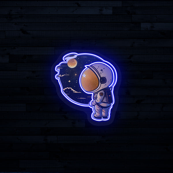 Astronaut Neon Artwork Sign