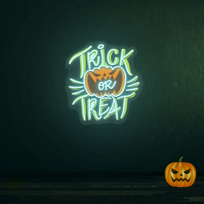 Trick Or Treat Neon Artwork | Iceblue