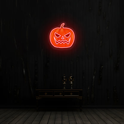 Angry Pumpkin Neon Artwork | CNUS019480