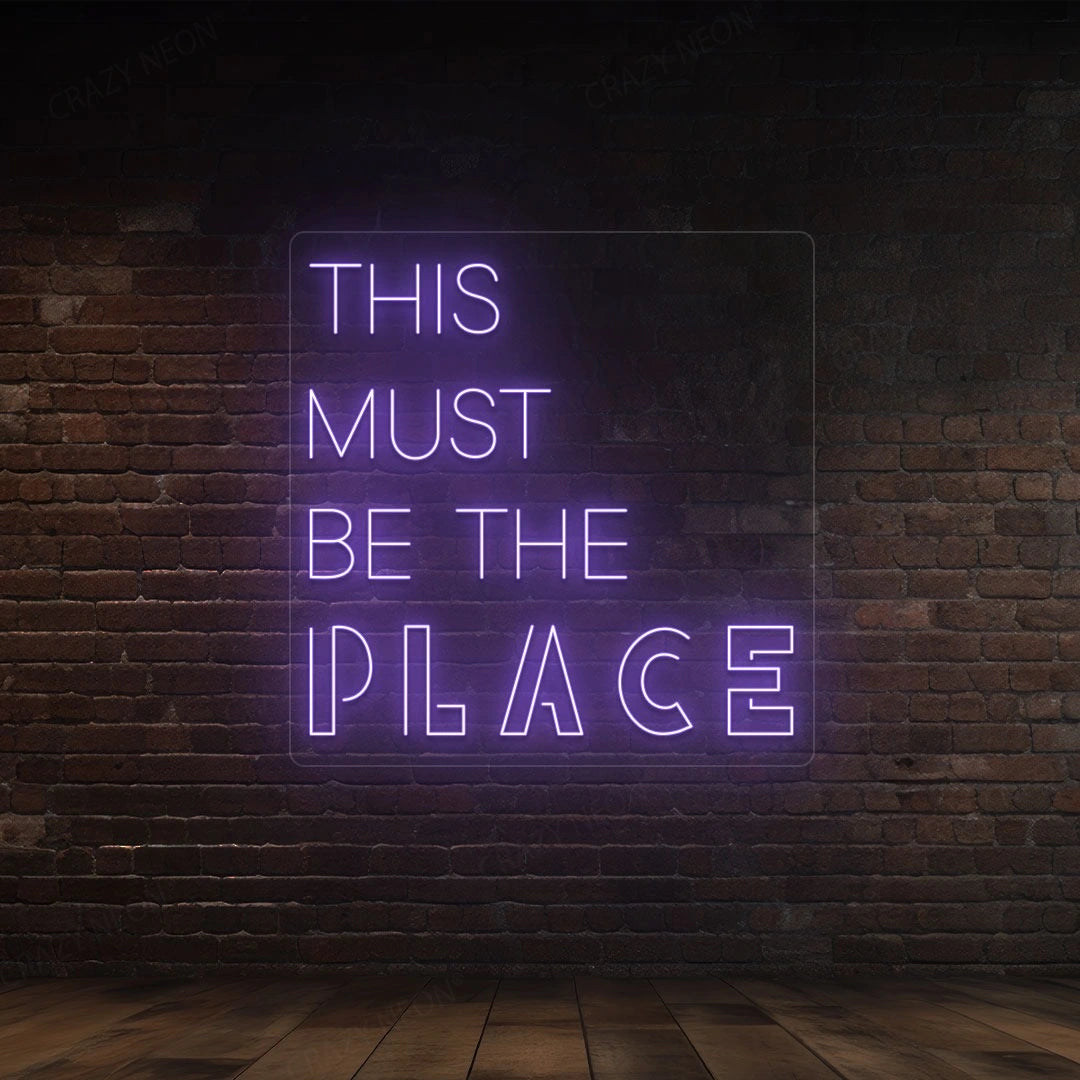 This Must Be The Place Sign | Purple