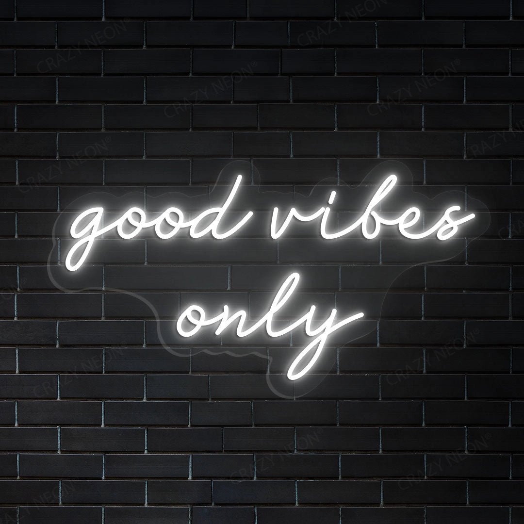 Good Vibes Only Sign | White