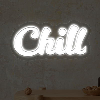 Chill Neon Artwork | White