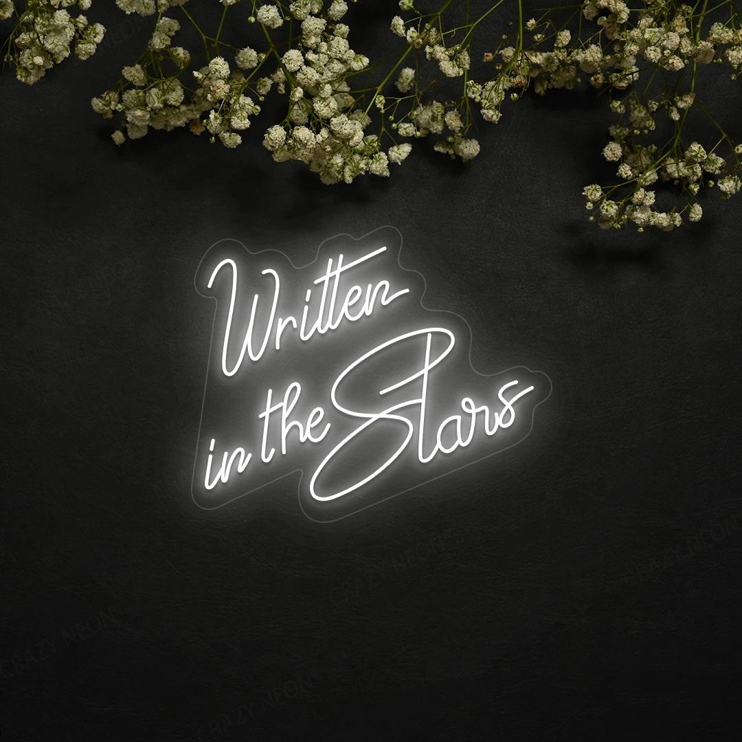 Written In The Stars Neon Sign | white