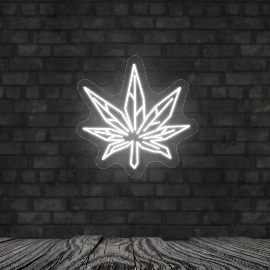 Weed Neon Sign | White