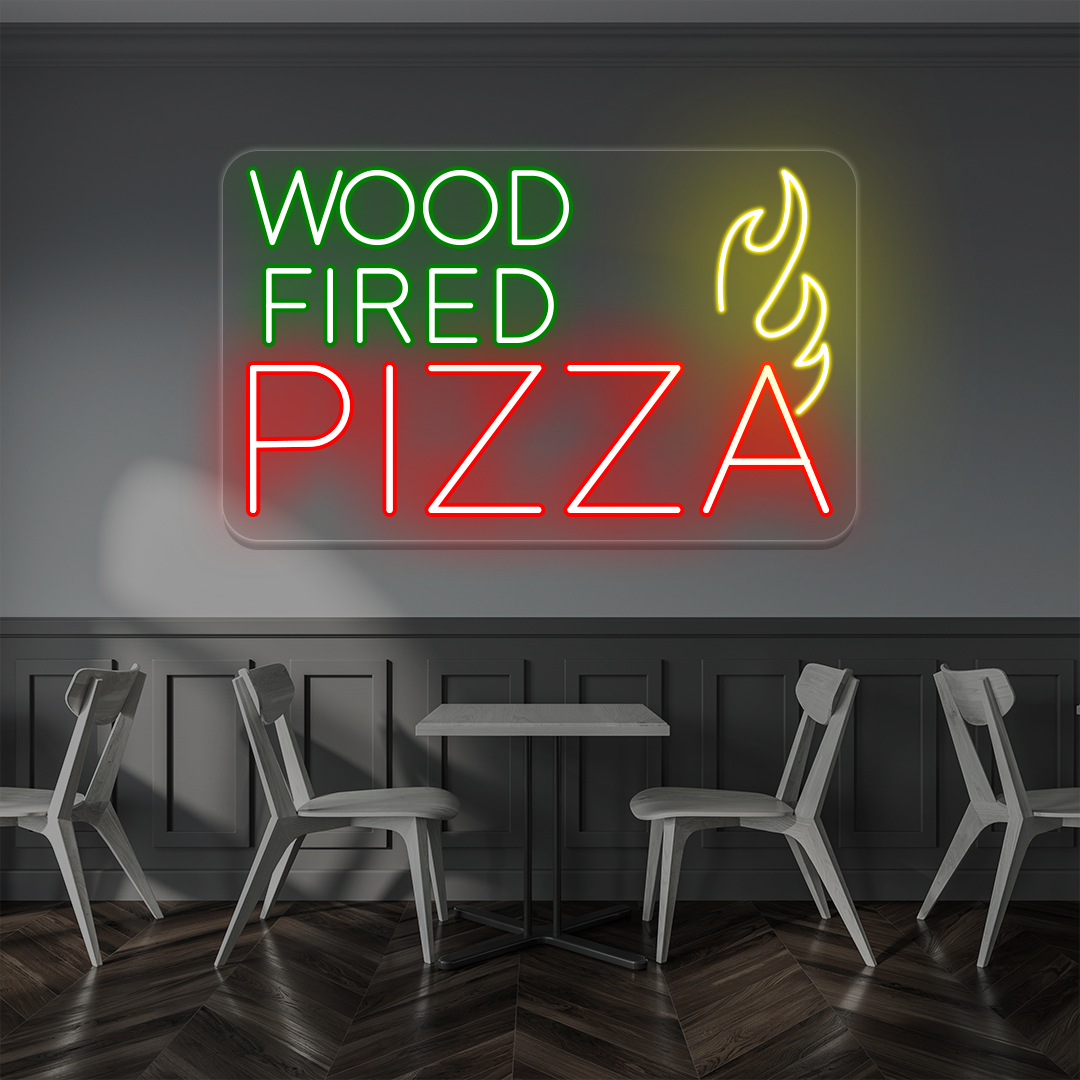 Wood Fired Pizza Neon Sign