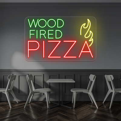 Wood Fired Pizza Neon Sign