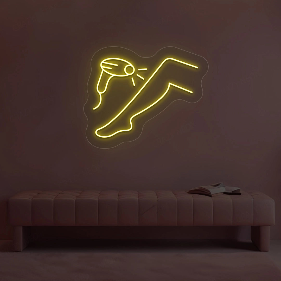 Laser Hair Removal Neon sign | Yellow