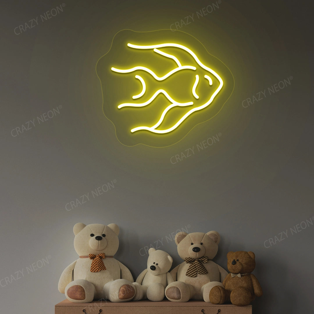 Fish Neon Sign | Yellow