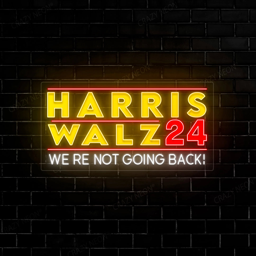 Harris Walz 24 Political Neon Sign