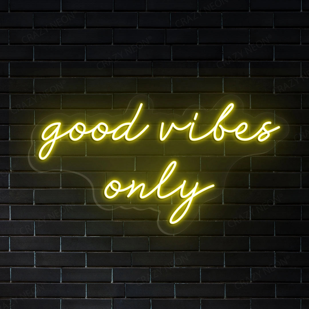 Good Vibes Only Sign | Yellow