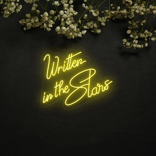 Written In The Stars Neon Sign | yellow