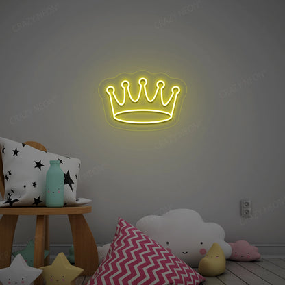 Crown Neon Sign | Yellow