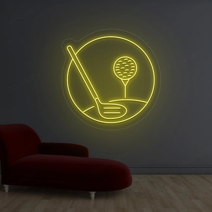 Golf Stick Neon Sign | Yellow