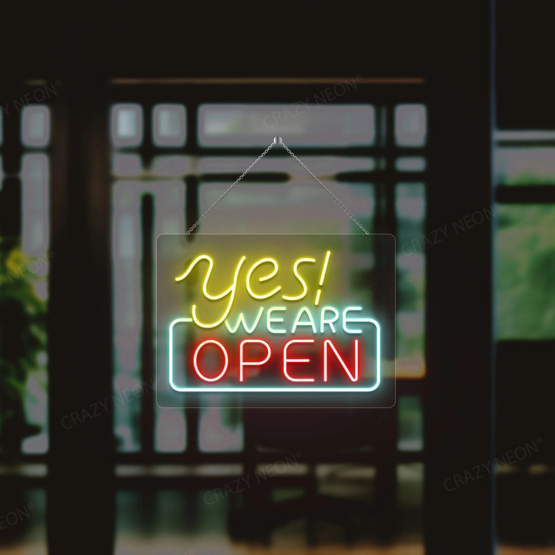 Yes We are Open Neon Sign | Red